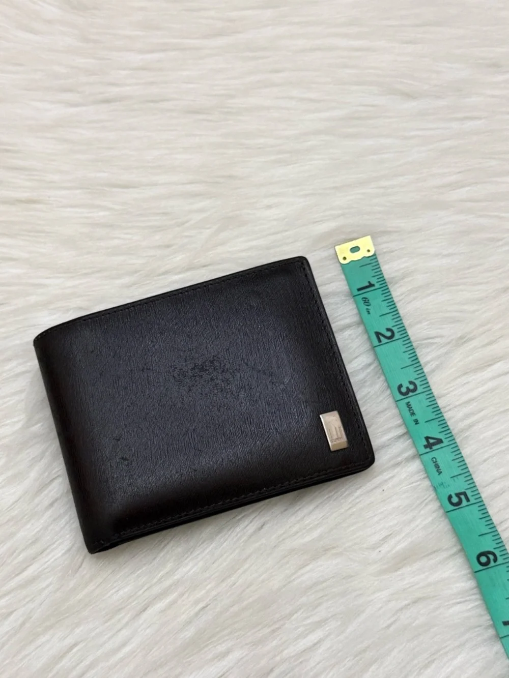 DUNHILL - BLACK SAFFIANO LEATHER MENS BIFOLD WALLET
